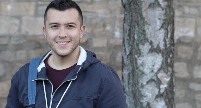 Young man smiling at the camera