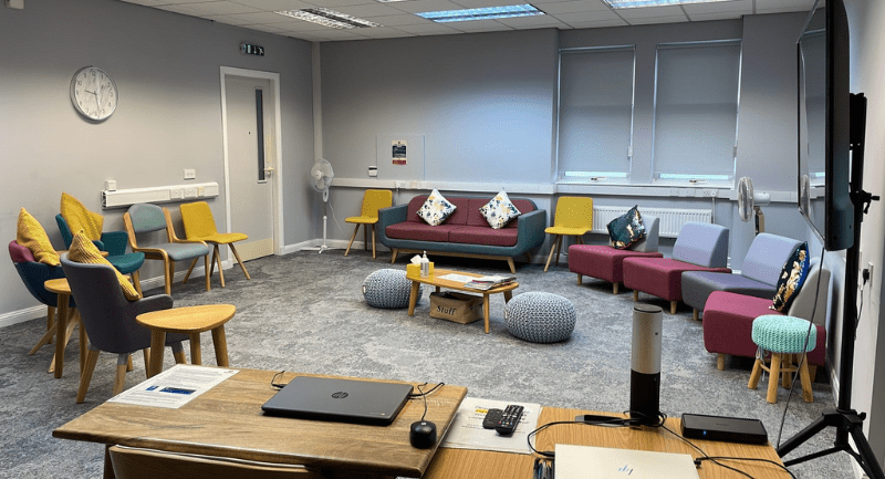 Hearing room in the Falkirk Hearing centre