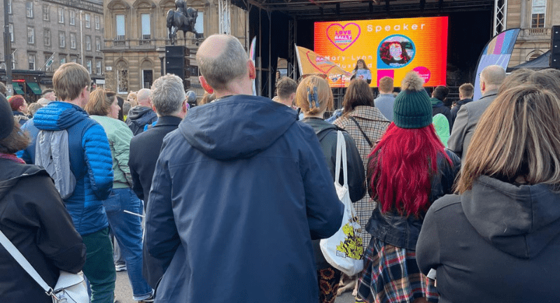 CEO of The Promise Scotland, Fraser McKinlay, at the Love Rally event in Glasgow