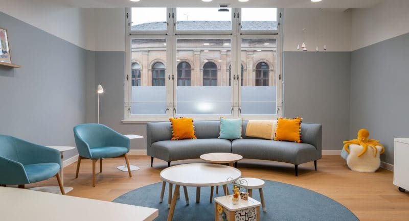 A Hearing room in the Glasgow Hearing Centre