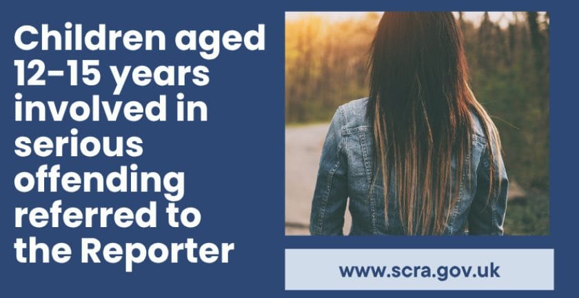 Children aged 12-15 years involved in serious offending referred to the Reporter